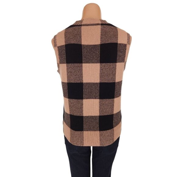 Christian Dior Cashmere Plaid Print Sleeveless Sweater Size 38 US 6 $1950 - Picture 5 of 7